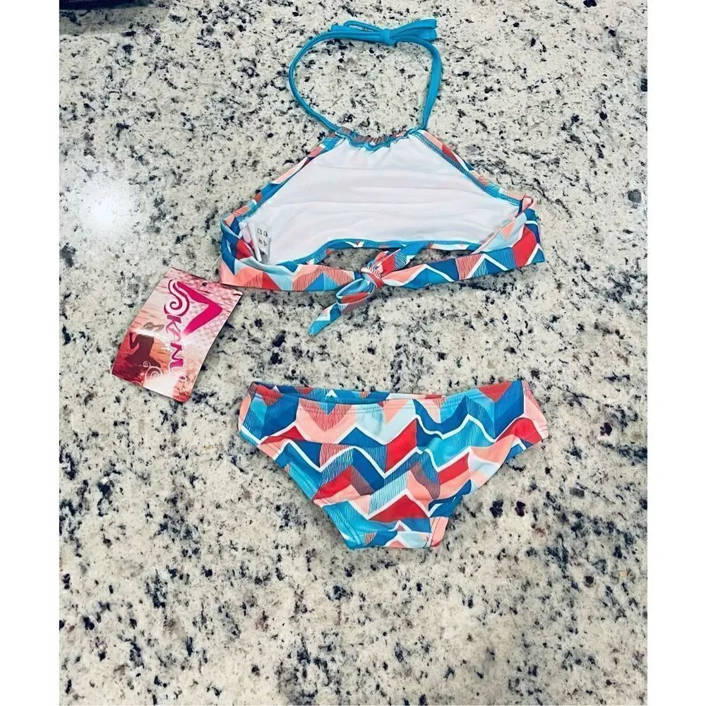 Kanu Surf Girls' Mahina UPF 50+ Beach Sport Halter Bikini 2-Piece Swimsuit,